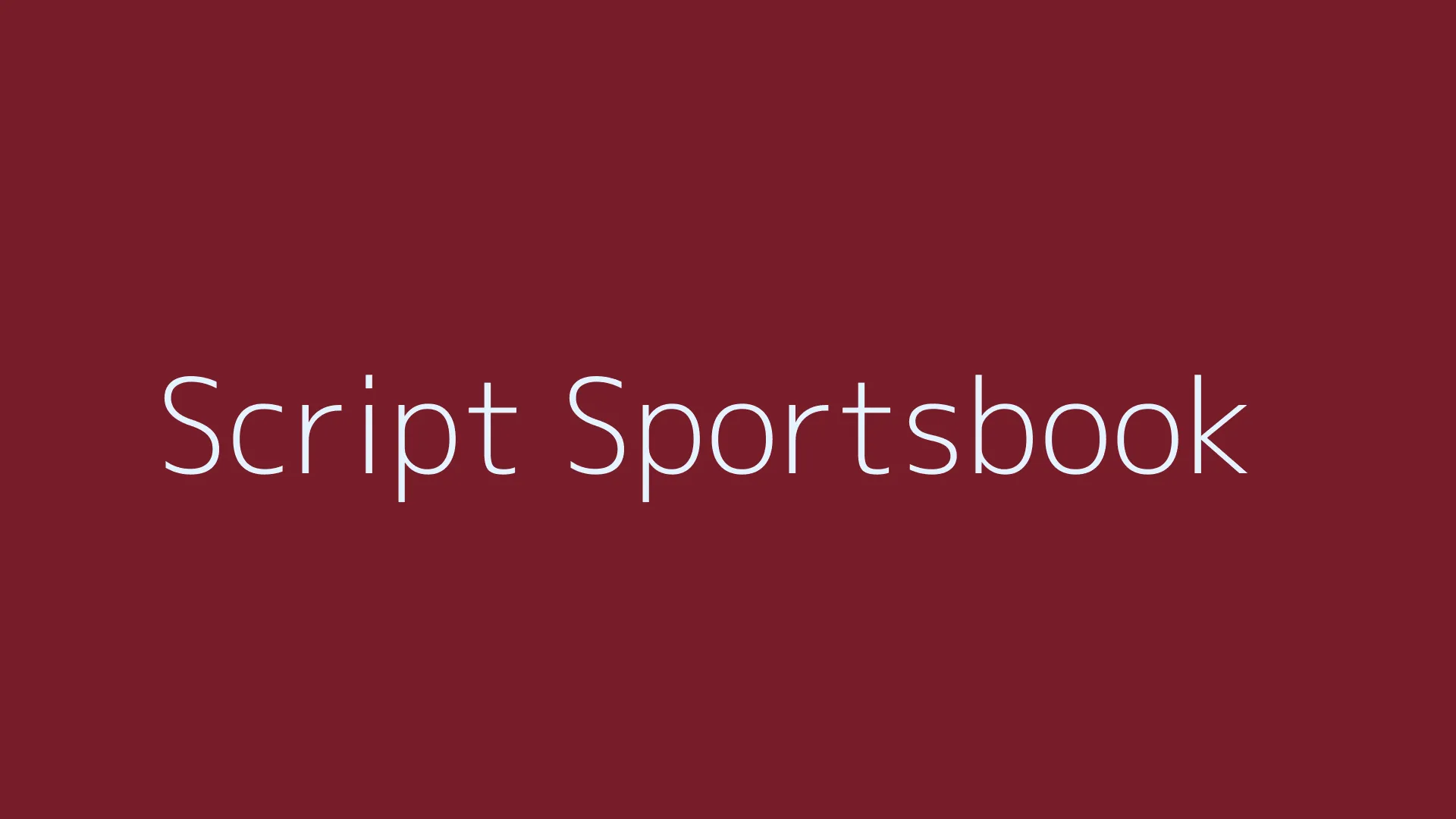 Sportsbook Script