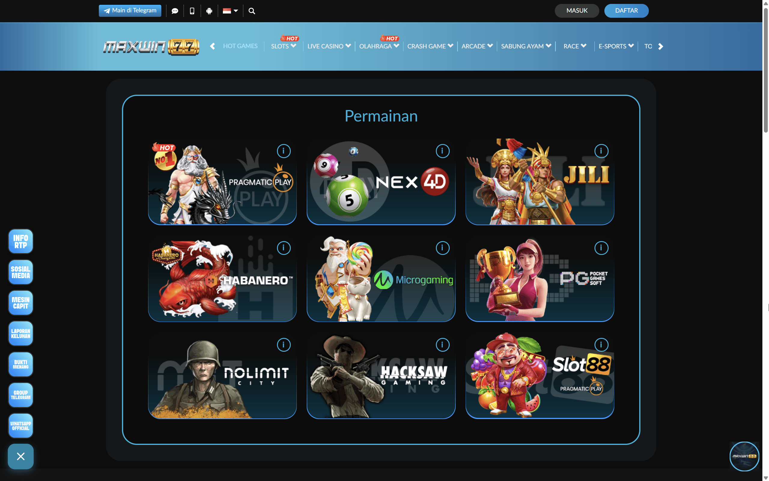 Script Web Nexus Pro - Platform Slot & Casino All in One