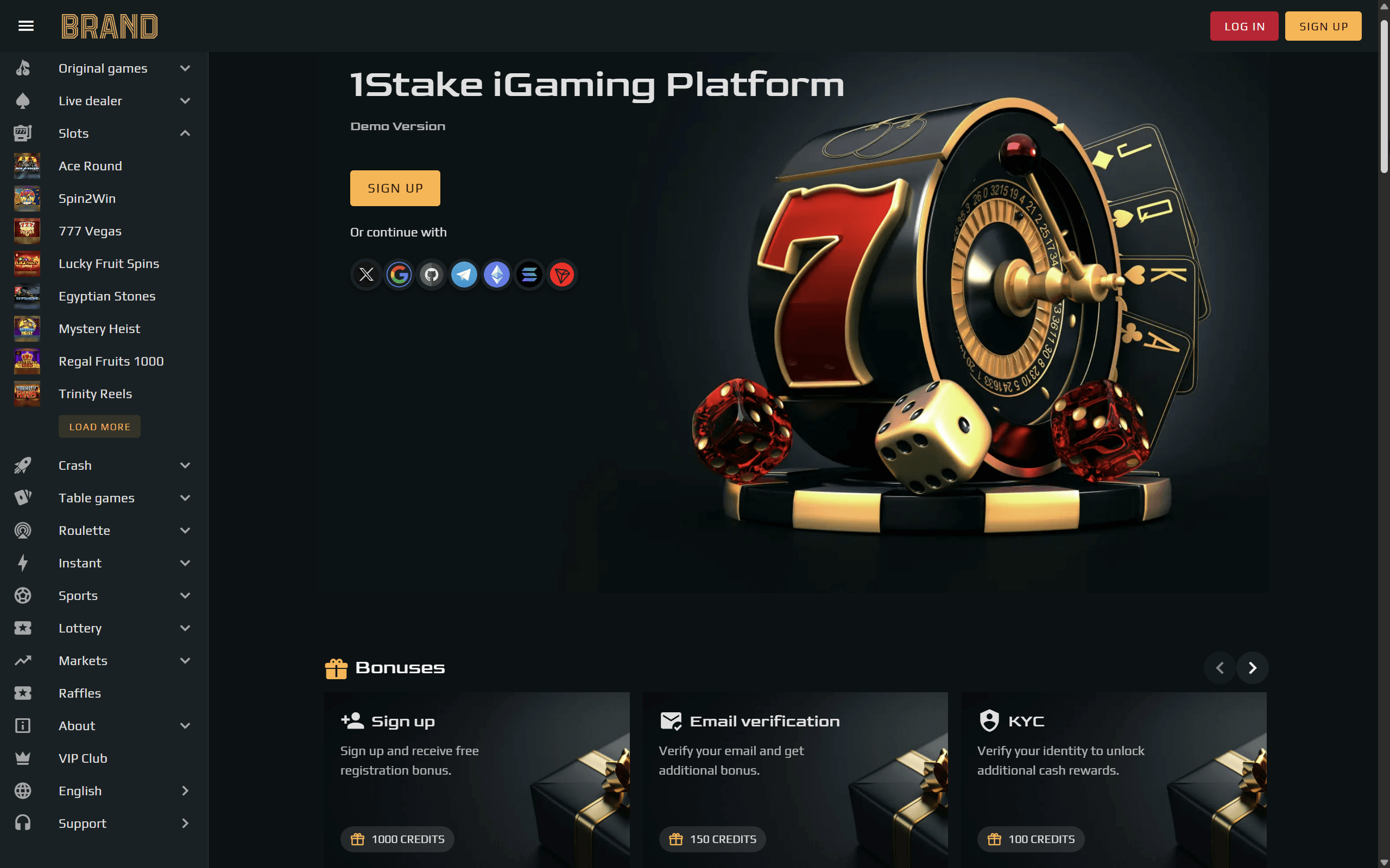 Script Web 1Stake iGaming - All in One Casino Platform